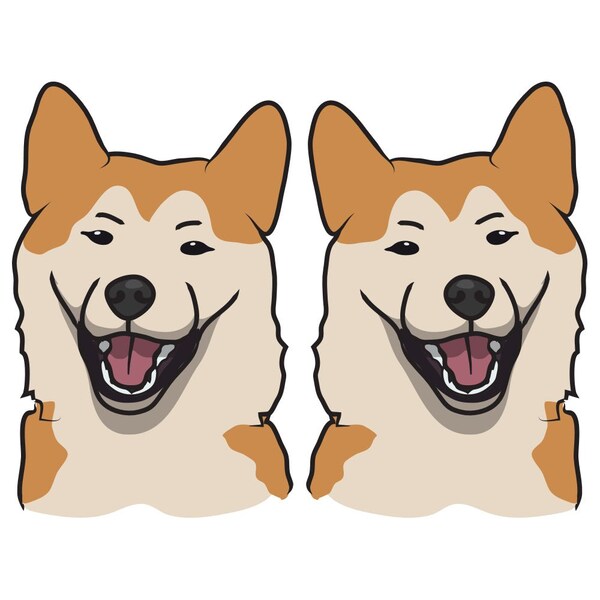 Shiba Inu Dog Decal, Dog Lover Decor Vinyl Sticker